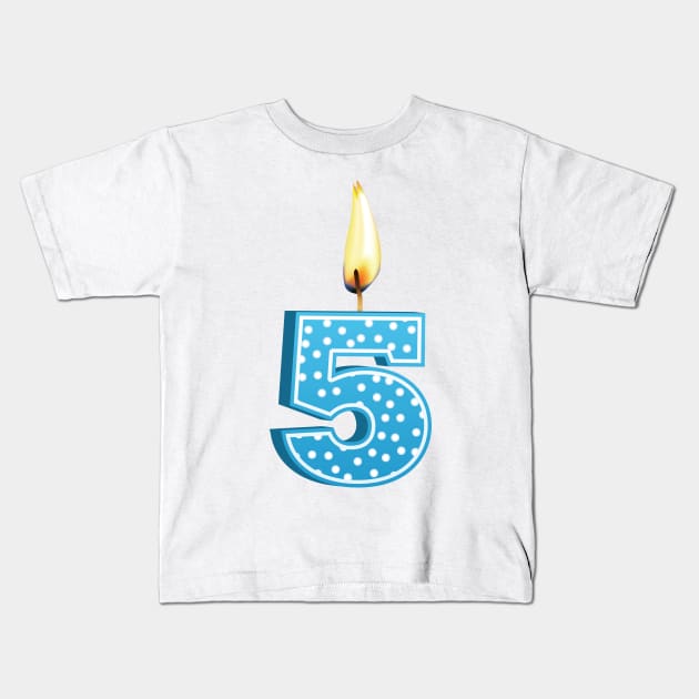 Number 5! Kids T-Shirt by SWON Design